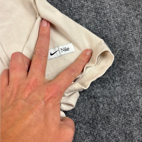 NIKE Women’s The Nike Tee Crop Logo T-Shirt Taupe Color Loose Fit size: Small - Picture 3 of 7